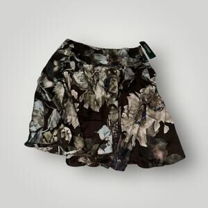 Lauren Ralph Lauren Women’s Floral Satin Skirt Size 12